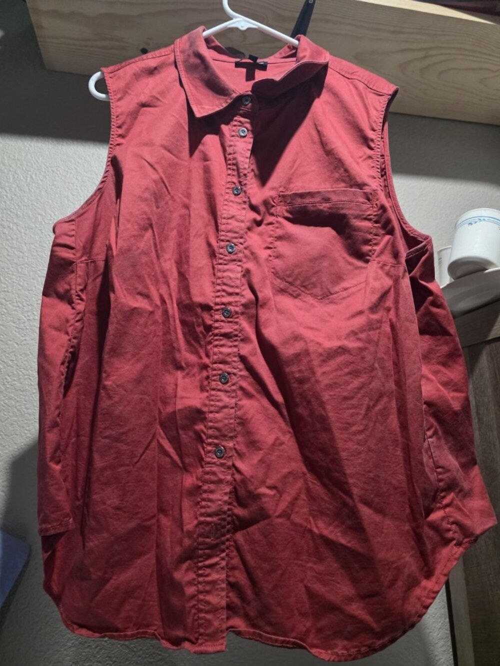 Universal Standard Women's Button Down Sleeveless Blouse Shirt Business Casual
